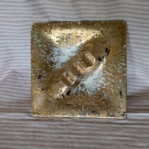 Gold Liquid Weeping Gold Ceramic Ashtray Vintage